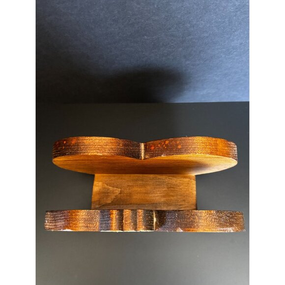 Vintage Hand-Painted Wooden Napkin Holder With Bunny & Sheep Design - Picture 12 of 13